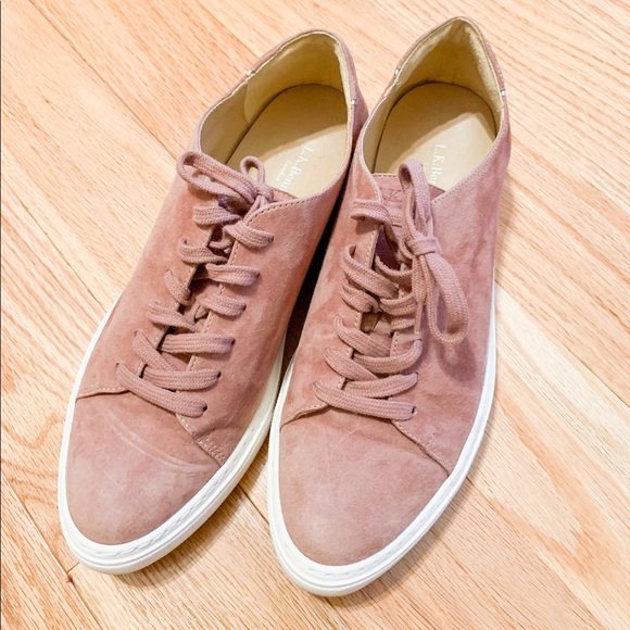 LK Bennett Shoes - LK Bennett Pink Suede Sneakers